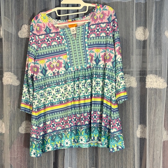 Ruby Rd. Multicolor Floral Blouse - Picture 1 of 2